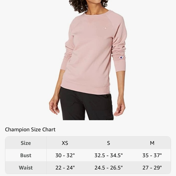 EUC Women’s Size X-Small Champion Powerblend Crewneck Sweatshirt With Logo Print - Picture 3 of 10
